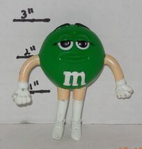Green M&amp;M 3"  bendy PVC Figure Bendable VHTF Rare Cake Topper - $14.80