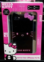 NEW Hello Kitty Apple iPhone 5/5s Case BLACK/PINK by Sanrio kids girly design - £4.10 GBP