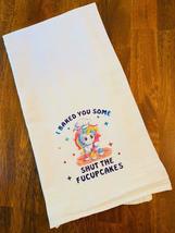 Unicorn Shut the fucupcakes tea towel, unicorn flour sack towel, unicorn... - $14.65