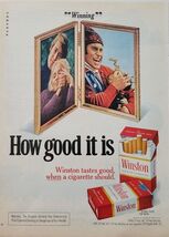 Winston Tobacco Cigarettes Retro Vintage Metal Sign 8x12in Advertising  ... - €21,20 EUR