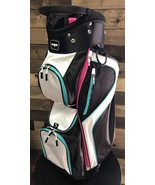 DEMO Majek Ladies Black White Teal Pink Golf Bag 9 inch 14-way (1-H) 501... - $227.81 CAD