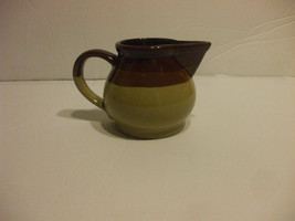 Glass Creamer Container Brown Beige 3.5 iInches Tall Holds 1.5 Cups - £15.92 GBP