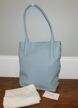 Hammitt Oliver Medium Tote Ltd.Ed Dust Blue Leather Handbag Purse Studde... - £197.83 GBP