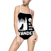 Fashionable Hollowed-Out Women&#39;s One-Piece Printed Wolf Swimsuit - £21.74 GBP