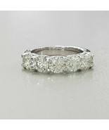 Anniversary Ring 2.50Ct Simulated Diamond Wedding Band 14k White Gold Si... - £202.29 GBP