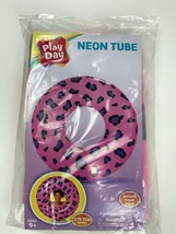 Play Day Neon Pink/Purple Animal Print Tube Pool Float Summer Fun 2ft 11... - £13.89 GBP