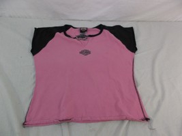 Harley Davidson Pink Sleeveless Zook&#39;s Des Moines, IA Women&#39;s Large Shirt 140078 - £21.15 GBP