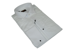 Men&#39;s Tuxedo Formal Cotton Shirt Wingtip Steven Land TX702 White French Cuffs - £23.97 GBP
