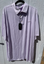 Bobby Jones Polo Shirt Mens XXL Purple Striped  play Dri Golf NWT - £27.97 GBP