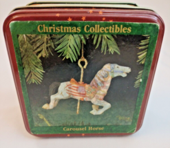 Christmas  Collectibles 1988 Wiellilts Carousel Horse Vintage Tin Box - £9.49 GBP