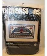 Vintage DIMENSIONS Needlepoint #2301 WELCOME FRIENDS kit Karen Avery NIP... - $27.31 CAD