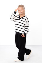 Pants – Girls&#39; Palazzo Casual Loose Fit, Soft Fabric &amp; Elastic Waist,, W... - $621.31 MXN+