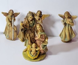 Vtg Nativity Holy Family Figurine Italy Fontanini #139 6&quot; W 3 Singing Angels - £23.59 GBP
