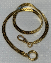 1/20 12K Yellow Gold Filled Pocket Watch Fob Fine Jewelry 13.5&quot; Herringbone - $99.95