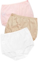 3 Dixie Belle by Velrose Full cut Briefs Style 719 Size 13 Pink Nude White - £20.31 GBP