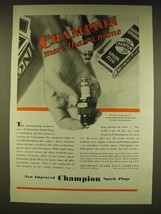 1931 Champion Spark Plugs Ad - Champion more than a name - $18.49