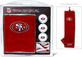 San Francisco 49ers NFL  Regulation Size Golf Balls Tees Embroidered Towel Set - £25.05 GBP