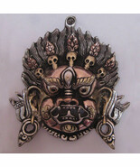 Tibetan Buddhist Wrathful Mahakala Head Wall Hanging 7 inches - Made in ... - $929.81 MXN