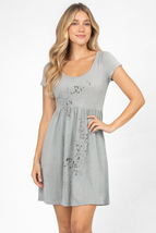 M. Rena Cap Sleeve Floral Seamless Babydoll Dress. One Size - $29.00