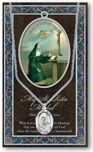 St. Rita Necklace with Embossed Picture Folder and Two Free Holy Cards - $18.95