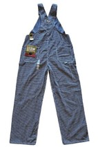 Berne Bib Overalls Mens 42 x 32 Blue Hickory Stripe Denim Carpenter Work Jeans - £48.61 GBP