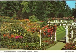 British Columbia Postcard Victoria Butchart Gardens Serenity - £2.28 GBP