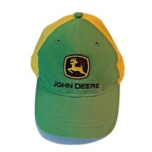 Childs Toddler John Deere Baseball Cap Small Snap Back Mesh Green Yellow - £12.58 GBP