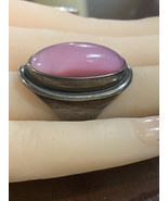 925 S.H.S. Pink Cat’s Eye Gemstone Ring Oval Cab Size 6.75 - $122.20 CAD
