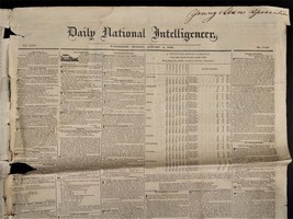 1836 j4 antique DAILY NAT INTELLIGENCER abolition slavery DC debate slav... - £37.59 GBP