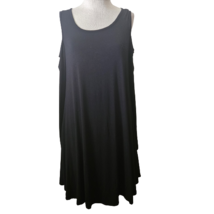 Black Cold Shoulder Long Sleeve Shift Dress Size Medium - $24.75