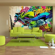 Tiptophomedecor Peel and Stick Street Art Wallpaper Wall Mural - Funky Graffiti  - £47.50 GBP+