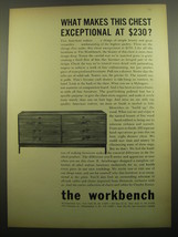 1960 The Workbench Furniture Ad - What makes this chest exceptional at $230? - £11.79 GBP