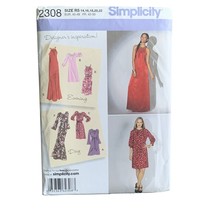 Simplicity 2308 Womens Dress Sewing Pattern Size 14-22 uncut - £8.01 GBP