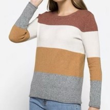 Pinque Rust Stone Burnt Orange Gina Crewneck Pullover Stretch Knit Sweat... - £39.25 GBP