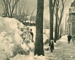 Vtg Postcard 1906 Montreal Canada - Dorchester Street View in Winter - $5.01