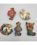 Lot 5 Boyds Bears and Friends Resin Brooche Pins vintage - $26.72