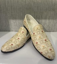 Mens Jutti ethnic Mojari Khussa wedding Indian Shoes US size 8-11 Cream Dazzle - £29.63 GBP