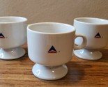 Delta Airlines Ceramic 3.25 &quot; Vintage ABCO Set Of 3 Cups - $19.99