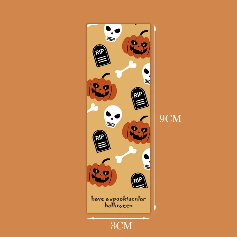 Play 30-90 Pcs Pack 3*9CM Halloween Pumpkin Witch Skull Happy Sticker Seal Label - £23.68 GBP