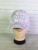 Coca-Cola Coke Embroidered Logo Tie Dye Purple Adjustable Strapback Hat Cap NEW - £13.62 GBP