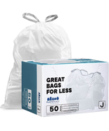 Trash Bags White Drawstring Garbage Liners 10-10.5 Gallon / 38-40 Liter ... - £21.17 GBP