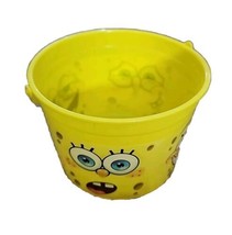 Spongebob Squarepants 4.5&quot; Sand Pail Favor Container Yellow Facial Expre... - £4.54 GBP