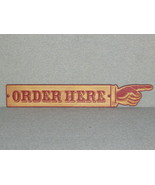 Large Rustic Pointing Right Finger ORDER HERE Custom Wood Sign Restaurant - $29.95