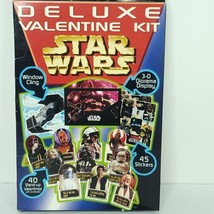 Star Wars Valentine Kit 40 Stand up Valentines 45 Stickers Envelopes NEW - £16.81 GBP