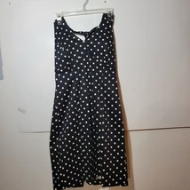Womens Jones New York Black with white polka dot halter dress size 8 - £15.30 GBP