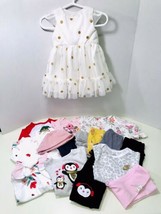 Baby Girl Size 3M-6M Mixed Brand 15 Piece Clothing Lot Carter&#39;s Nike Garanimals - £18.13 GBP