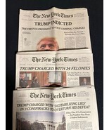 NY Times Set of 3 issues re Trump Indicted and Charged 3-32-23, 4-5-23, ... - $34.04 CAD
