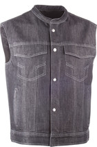 HIGHWAY 21 Mens Iron Sights Riding Vest Club Collar Black XL - £80.08 GBP