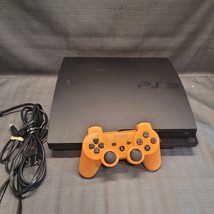 Sony PlayStation 3  Slim 120GB Black Console System + Orange Controller ... - $90.00