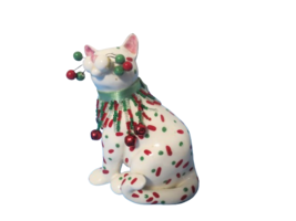 Amy Lacombe 2004 Holiday Belle Porcelain Cat W/ Jingle Bell Collar #8711... - £35.90 GBP